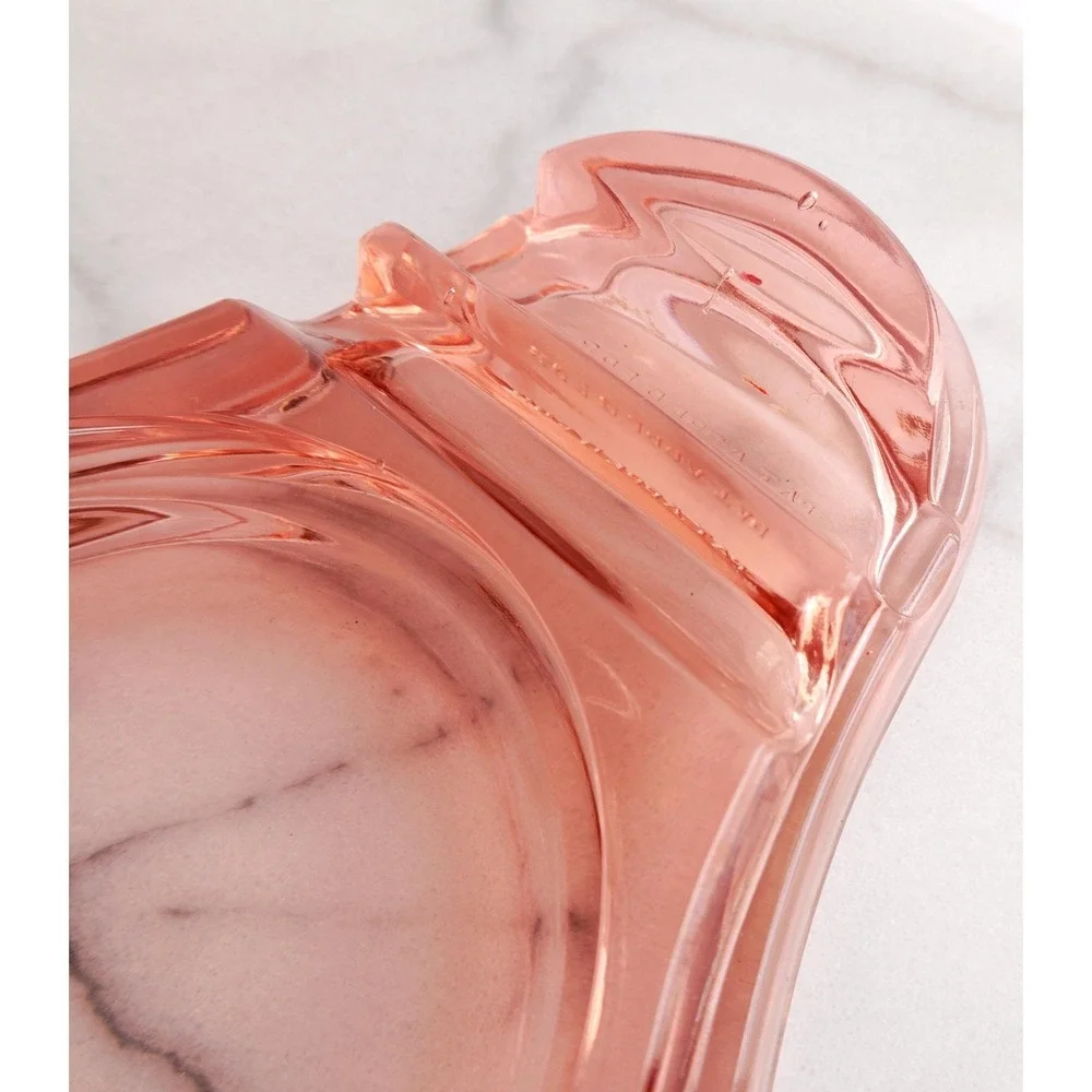 Cambridge Glass Peach-Blo Vintage Vanity Dish Hand Painted